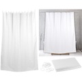 BadeStern, BadeStern Duschvorhang weiss, 180 x 200 cm, mit 12 Befestigungsringen, waschbar