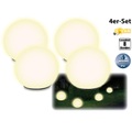 Lunartec, Lunartec Solar-Glas-Leuchtkugel warmweiss mit Dämmerungsschalter 4er-Set