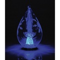 Lunartec Mundgeblasene LED-Glas-Ornamente in Tropfenform, 2er-Set
