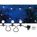 Lunartec Party-Lichterkette, 20 weisse LEDs in Glühbirnenform, 8 W, 13 m, IP44