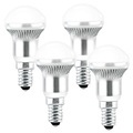 Luminea 3x1W-LED-Energiesparlampe, R50, E14, kaltweiss, 185 lm, 4er-Set