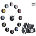 Infactory, infactory Wanduhr zum Selbstgestalten mit Zifferblatt aus 12 Bildern