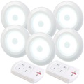 Lunartec, 6er-Set superhelle COB-LED-Unterbauleuchten, Timer, 120lm, erweiterbar