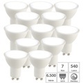 Luminea 12er-Set LED-Spots GU10, 6 Watt, 480 lm, A+, 6.500 K, dimmbar