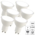 Luminea 6er-Set LED-Spots GU10, 6 Watt, 480 lm, A+, 6.500 K, dimmbar