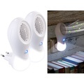 newgen medicals 2er-Set 2in1-Steckdosen-Ionisator-Luftreiniger & LED-Nachtlicht, 3 W