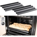 Rosenstein & Söhne 2er-Set Baguette-Backbleche aus Karbonstahl, Anti-Haft-beschichtet
