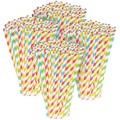 Pearl, Pearl 400 Retro Papier-Trinkhalme in 4 Farben, gestreift, lebensmittelecht