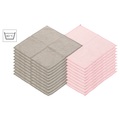 Sichler Beauty 20 Mikrofaser-Kosmetiktücher zur Gesichtspflege, rosa/grau, 30 x 30 cm
