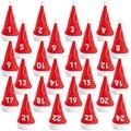 infactory Origineller Adventskalender mit 24 Nikolaus-Mützchen