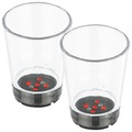infactory Shotglas mit Würfel-LEDs im 2er-Set