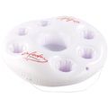 infactory Aufblasbarer Getränkehalter im Rettungsring-Design, 7 Halter, Ø 14,5cm