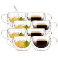 Cucina di Modena Doppelwandiges Kaffee- & Tee-Glas, 8er-Set
