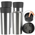 Rosenstein & Söhne 4er-Set Edelstahl-Isolierbecher mit Quick-Press-Verschluss, 360 ml