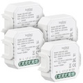 Luminea Home Control 4er-Set  WLAN-Unterputz-Lichtschalter,App, für Siri, Alexa&Google Ass.
