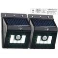 Lunartec 2er-Set Solar-LED-Wandleuchten mit Bewegungsmelder, Dimm-Funktion