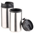 Rosenstein & Söhne 2er-Set doppelwandige Edelstahl-Isolierbecher, hält warm & kalt, 280ml