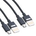 Callstel 2er-Set Lade-& Datenkabel USB auf Micro-USB, zweiseitige Stecker, 100m