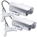 VisorTech 2er-Set Überwachungskamera-Attrappen, Bewegungssensor, Signal-LED