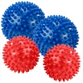 newgen medicals 2x 2 Massagebälle mit Noppen für Reflexzonenmassage, Ø9 & 7,5cm