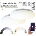 Luminea Home Control 2er-Set WLAN-LED-Deckenleuchten für Amazon Alexa&Google Assistant, 24W