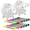 Playtastic, Playtastic 2er-Set Porzellan-Sparschwein zum Selbergestalten