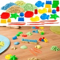 Playtastic, Playtastic 4er-Set kinetischer Sand, je 300 g, bunt, mit Sand-Formen und Werkzeug