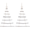 Britesta, Britesta 2 Deko-Holzleitern in Weihnachtsbaum-Form zum Aufhängen, 48 x 78 cm