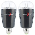Lunartec 2er-Set Disco-LED-Lampen mit Sternenfunkel-Effekt & Soundsensor, E27
