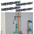 AGT 4er-Set Wandhalter-Leisten für Besen, Wischmopp, Gartengeräte & Co.