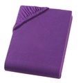 Einzelbett Qualitäts-Jersey Fixleintuch, aubergine