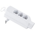 Steckdosenleiste 4-fach, Abzweigstecker drehbar, 4x Typ 13, 230 V