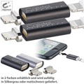 Callstel, Callstel Lightning-Lade-Adapter mit magnetischem 8-Pin-Stecker, 2er-Set