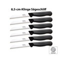 Löffler Schneidewaren Co., Löffler Schneidewaren Co. 6 Edelstahl-Gemüse-/Obstmesser aus Solingen, 8,5-cm-Klinge Sägeschliff