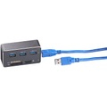 revolt USB-3.0-Hub mit 3 Ports und Multi-Kartenleser für SD, microSD, MS & M2