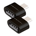 Pearl 2er-Set OTG-USB-Adapter, Alu-Gehäuse, USB-Buchse auf Micro-USB-Stecker