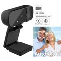 4K-USB-Webcam mit Linsenabdeckung, Mikrofon und Autofokus / Webcam