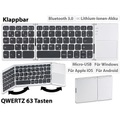 GeneralKeys Faltbare Tastatur mit Bluetooth, Touchpad für Android, iOS und Windows