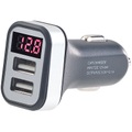 revolt, revolt Kfz-USB-Ladegerät mit Spannungswarner, LED-Display, 2x USB, 3,1 A