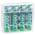 tka Köbele Akkutechnik 4er-Set NiMH-Akkus Typ AA / Mignon, 2.700 mAh, mit Aufbewahrungs-Box