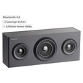 Auvisio, auvisio 2.1-Regal-Holzlautsprecher mit Bluetooth, Subwoofer & Akku, 12 Watt