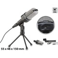 auvisio Profi-Kondensator-Studio-Mikrofon mit Stativ, 3,5-mm-Klinkenstecker