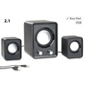 Auvisio, auvisio 2.1-Lautsprecher-System mit Subwoofer und USB-Stromversorgung, 20 Watt