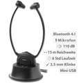 TV-Kinnbügel-Kopfhörer & Hörverstärker mit Bluetooth, bis 110 dB