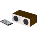 auvisio Stereo-Lautsprecher, Bluetooth, Holzgehäuse, Alu-Front, 20 W, 400 mAh