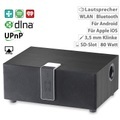 auvisio WLAN-Multiroom-Lautsprecher mit Subwoofer, BT, Airplay, 80 W, schwarz