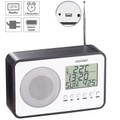 auvisio Design-UKW-Radiowecker, digitale Frequenzwahl, Netzteil, USB-Ladeport