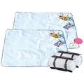 Wilson Gabor, 2er-Set wasserabweisende Fleece-Picknick-Decken, 175 x 200 cm