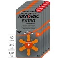 RAYOVAC Hörgeräte-Batterien 13 Extra Advanced 1,45V 310 mAh , 5x 6er Sparpack