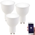 Luminea 3er-Set WLAN-LED-Lampen GU10, komp. mit Alexa, tageslichtweiss, A+
